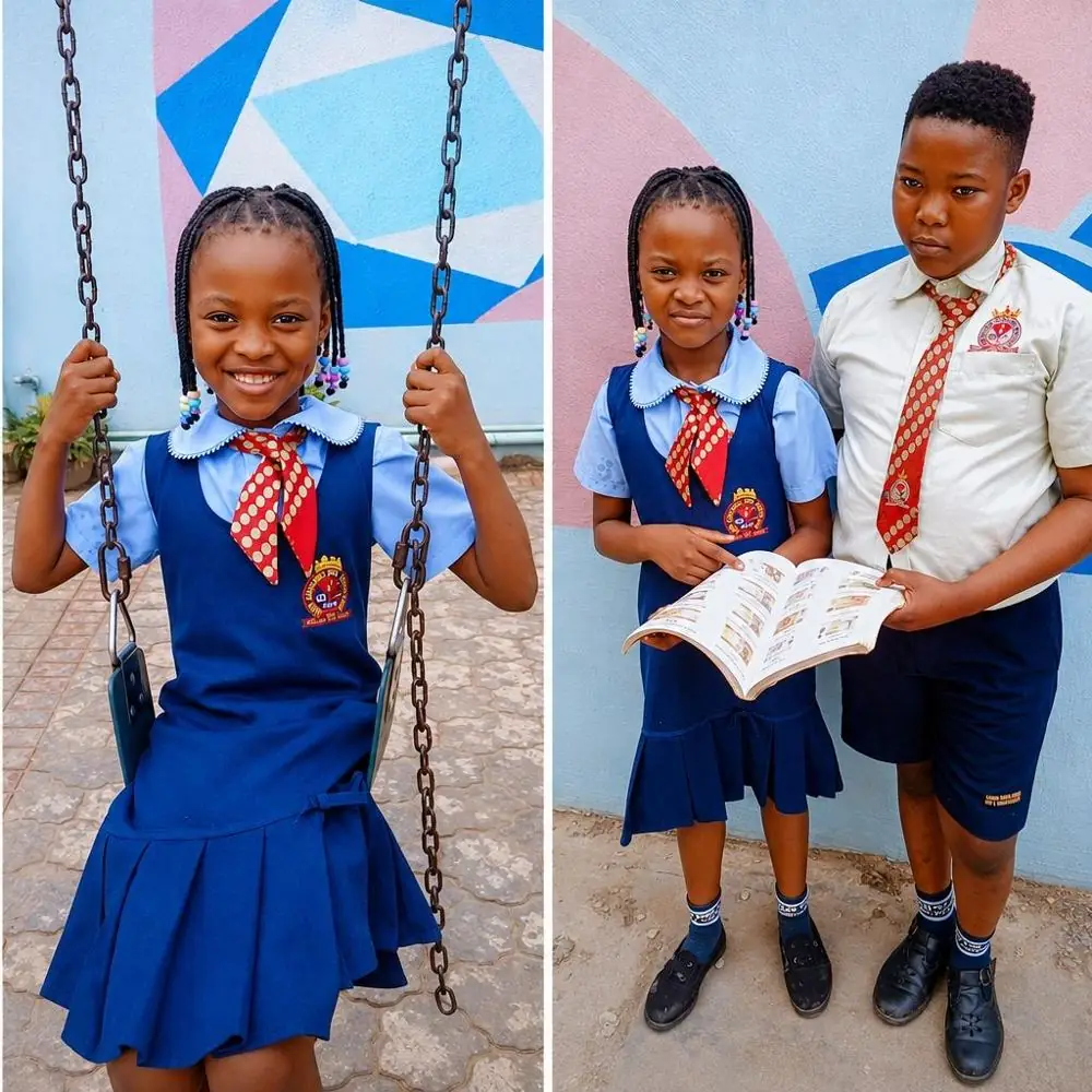 Mind Moulders pupils in the school uniform, on the playground and reading together